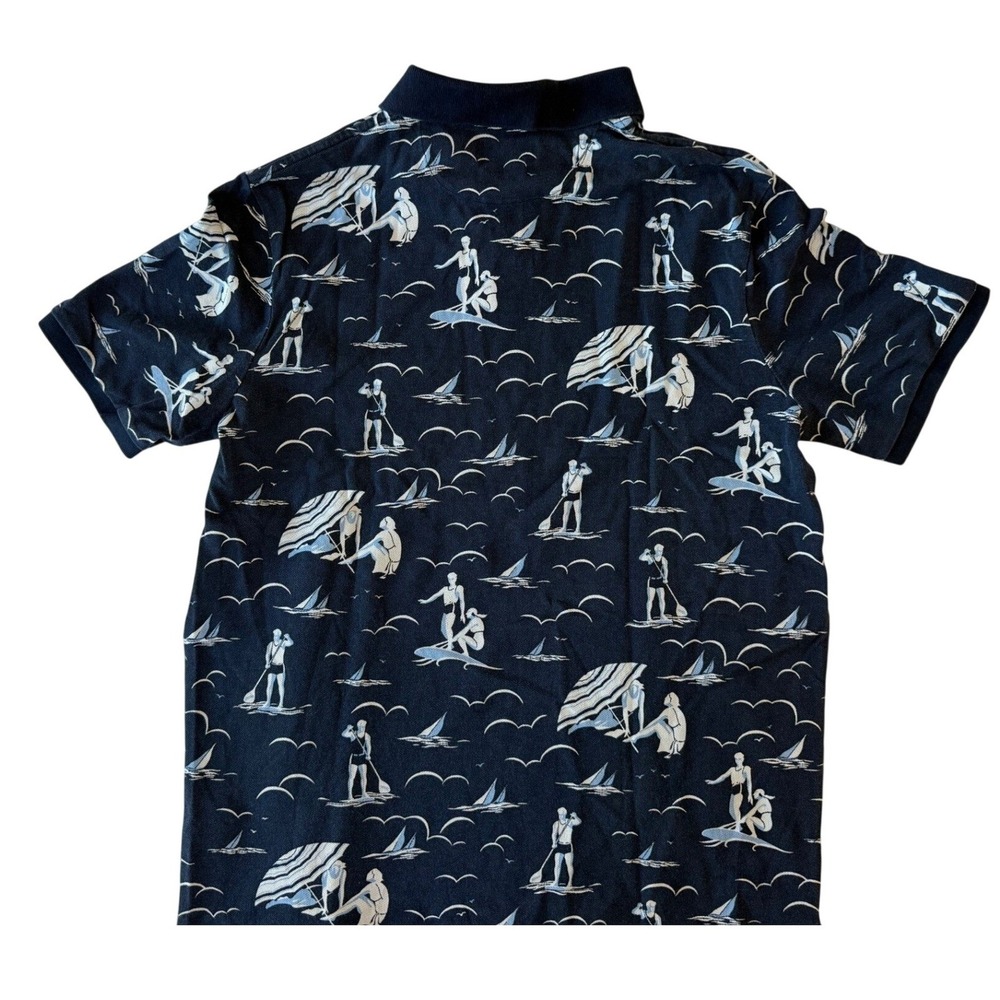 Polo Ralph Lauren Mens Classic Fit Surfer Polo Shirt M Navy Beach Preppy Casual - Picture 2 of 7